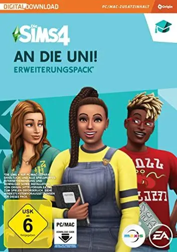 Produktbild: Die Sims 4 An Die Uni ! (EP8) Erweiterungs-Pack PCWin-DLC |PC Download Origin Code |Deutsch