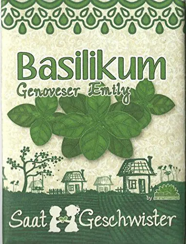 Produktbild: Die Stadtgärtner: Bio-Saatgut Basilikum I Premium Kräuter-Samen für bis zu 80 Pflanzen I Bio Pflanzensamen im Samentütchen I Ideal für Hochbeet, Garten & zu Hause