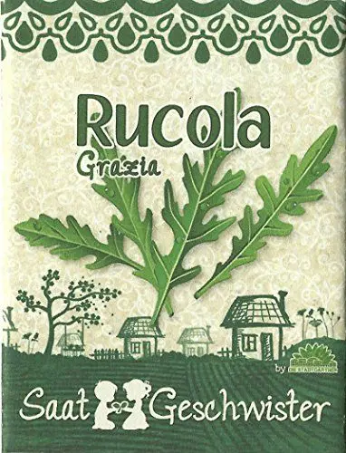 Produktbild: Die Stadtgärtner: Bio-Saatgut Rucola I Premium Gemüse-Samen für bis zu 40 Pflanzen I Bio Pflanzensamen im Samentütchen I Ideal für Hochbeet, Garten & zu Hause