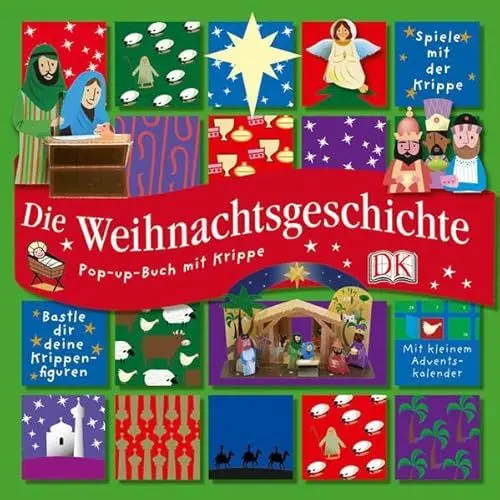 Produktbild: Die Weihnachtsgeschichte: Pop-up-Buch mit Krippe: Eine aufregende Reise nach Bethlehem. Pop-up-Buch mit Krippe zum Aufstellen, Krippenfiguren und kleinem Adventskalender