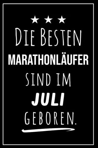 Produktbild: Die besten Marathonläufer sind im Juli geboren: Notizbuch A5 I Dotted I 160 Seiten I Tolles Geschenk für Kollegen, Familie & Freunde