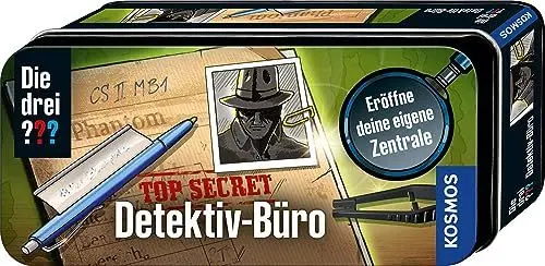 Produktbild: Die drei ??? Detektiv-Büro von KOSMOS, Eröffne eine eigene Detektiv-Zentrale, Detektiv Spielzeug Set für Kinder ab 8 Jahre, praktische Box für unterwegs mit wichtigen Utensilien zur Ermittlung