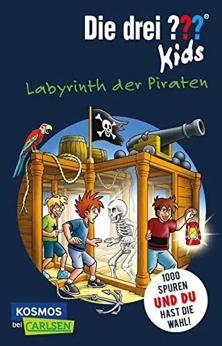 Produktbild: Die drei ??? Kids Dein Fall: Labyrinth der Piraten: Interaktive Detektivgeschichte zum Mitraten für Kinder ab 8 Jahren über eine aufregende Schatzsuche und ein spannendes Kopf-an-Kopf-Rennen