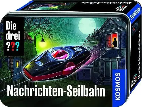 Produktbild: Die drei ??? Nachrichten-Seilbahn von KOSMOS, Geheime Botschaften und kleine Gegenstände schützen und austauschen, Detektiv-Spielzeug Set für Kinder ab 8 Jahre, Silver