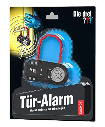 Produktbild: Die drei ??? Tür-Alarm von KOSMOS, Detektiv-Spielzeug, Agenten-Ausrüstung für Kinder ab 8 Jahre, Die drei Fragezeichen Spielzeug, Detektiv Ausrüstung, Detektivset, 3 fragezeichen kids spielzeug