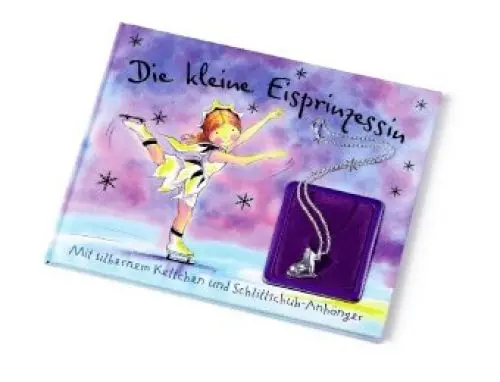 Produktbild: Die kleine Eisprinzessin, m. silbernem Kettchen u. Schlittschuh-Anhänger