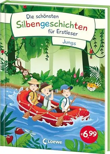 Produktbild: Die schönsten Silbengeschichten für Erstleser - Jungs: Sammelband zum Lesenlernen mit Silbenfärbung ab 7 Jahre