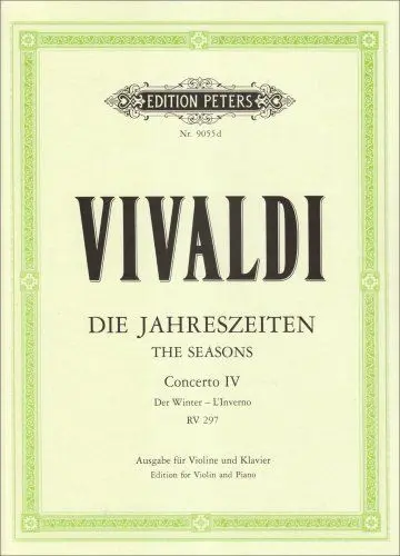 Produktbild: Die vier Jahreszeiten: Konzert für Violine, Streicher und Basso continuo f-Moll op. 8 Nr. 4 RV 297 