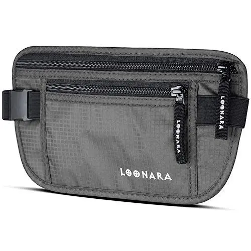 Produktbild: Diebstahlsichere Tasche mit RFID Blocker für Dein Reise-Zubehör - Geldgürtel (Money Belt) als Reise Sicherheitstasche - Brustbeutel Damen, Fanny Pack, Bauchtasche Damen Klein, Reise Bauchtasche