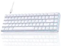 Produktbild: Dierya×TMKB T68se Gaming Mechanische Tastatur,60% Prozent Tastatur mit Blue Clicky Switch,Ultra-Compact Mini 68 Tasten Anti-Ghosting,Typ-C-Datenkabel,US Layout für PC Windows Gamer Typist