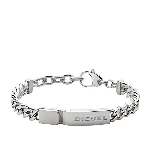 Produktbild: Diesel Armband Für Männer, 18 Cm - 19,5 Cm Silbernes Edelstahlarmband, DX0966040
