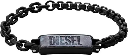 Produktbild: Diesel Armband Für Männer Stahl, L 185mm X B 11,3mm X H 7,3mm Schwarz Edelstahlarmband, DX1326001
