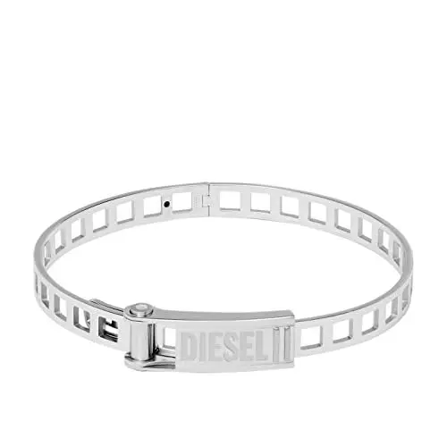 Produktbild: Diesel Armband Für Männer Stahl, Länge: 180-195mm, Breite: 10.5mm, Höhe: 1.5mm Silber Edelstahlarmband, DX1356040