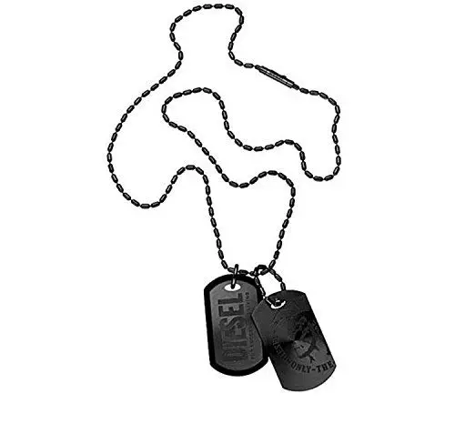 Produktbild: Diesel Herren-Edelstahl-Halskette mit Karabinerverschluss, Länge 60cm