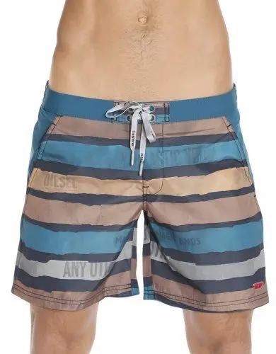 Produktbild: Diesel Herren BMBX-Mark-S Badehose, Türkis-Multi, Größe L, Türkis, Mehrfarbig, L
