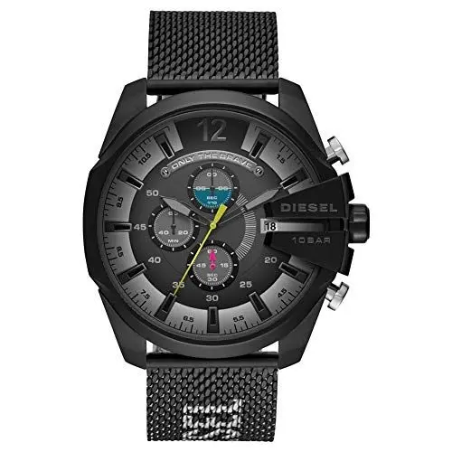Produktbild: Diesel Herren Mega Chief Chronograph, schwarz-tönige Edelstahluhr, DZ4514