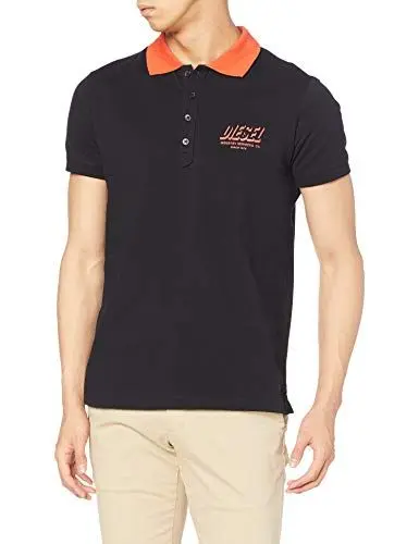 Produktbild: Diesel Herren T-Randy-New-A1 Maglietta Poloshirt Kurzarm Schwarz (M)