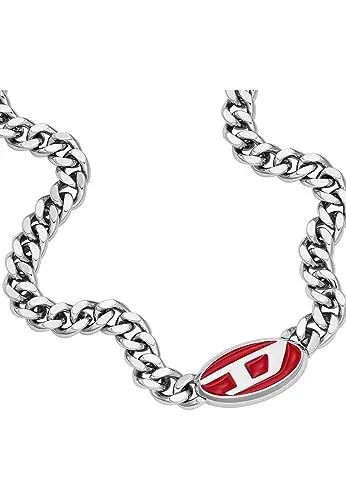 Produktbild: Diesel Herrenkette Edelstahl Emaille rot, DX1446040