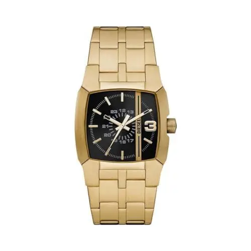 Produktbild: Diesel Herrenuhr Cliffhanger, Dreizeigeruhrwerk, 36mm GoldEdelstahlgehäuse mit Edelstahlarmband, DZ2151