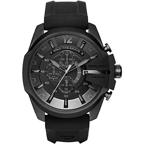 Produktbild: Diesel Herrenuhr Diesel Chief Series, QuarzChronographenwerk, 51mm schwarzes Edelstahlgehäuse mit Edelstahlarmband, DZ4378