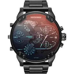 Produktbild: Diesel Herrenuhr Mr. Daddy 2.0, Chronographenwerk, 57 mm, schwarzes Edelstahlgehäuse mit Edelstahlarmband, DZ7395