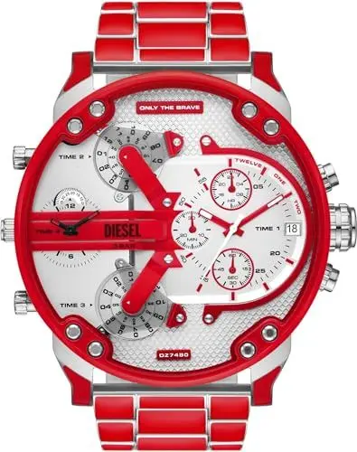 Produktbild: Diesel Herrenuhr Mr. Daddy 2.0 quarz/chrono Uhrwerk 57mm Gehäusegröße mit einem Edelstahlarmband DZ7480