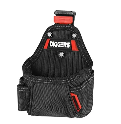 Produktbild: Diggers Tools - Maßband Werkzeugtasche - ( Profi Quick Klik System ) Flexibel Kombinierbare Werkzeugtasche Gürtel - Hochwertige Gürteltasche Werkzeug für Elektriker, Dachdecker & Zimmerer