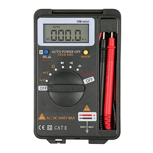 Produktbild: Digital Multimeter, DM Mini Multimeter Auto-Rang Voltmeter für Messgerät AC/DC Spannung Durchgang Widerstand Diode mit faltbar Ständer1