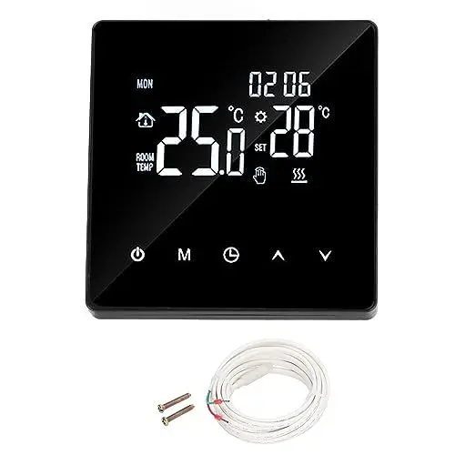 Produktbild: Digital Thermostat Bildschirm Programmierbares Heimthermostat mit 3 Meter Sensorlinie für elektrische Bodenheizung Home Hotel Office AC90‑240V (WiFi (Sprachkontrolle für Yandex Alice, für)