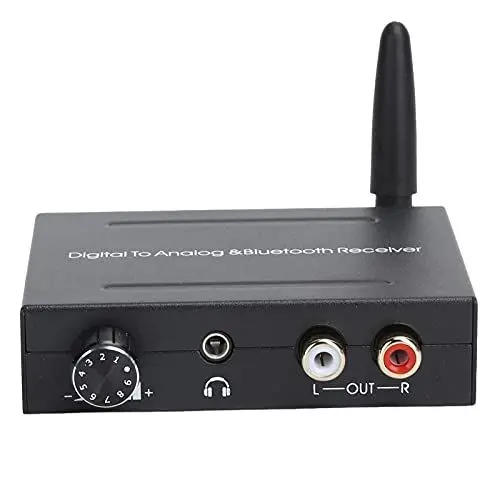 Produktbild: Digital-Analog-Audiokonverter mit 5.0 Bluetooth-Empfänger, Optischer Koaxial-auf-Cinch-3,5-mm-Audioausgang, Professioneller Digital-Analog-Konverter für Heimkino