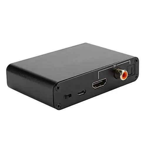 Produktbild: Digital-Analog-Wandler DAC-Wandler, DAC-Adapter für ARC-Glasfaser 5.1 Verlustfreie Schallkanalübertragung, DAC-Signalverstärker für den Heimkino-Unterricht (Schwarz)