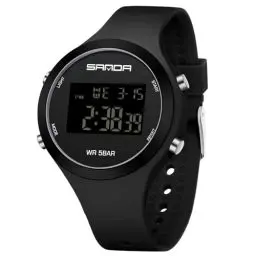 Produktbild: Digitale Armbanduhr Damen Uhr Damenarmbanduhr Digitaluhr Mädchen Damenuhr mit Silikonarmband 5 ATM Wasserdicht Jungen Kinderuhr Junge Uhren Kids Watch Sportuhr Stoppuhr Wecker Kalender Datum LED Licht