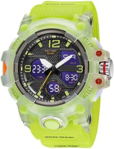 Produktbild: Digitale Armbanduhr Herren Militärische Sportuhr Analog Digitaluhr 50M Wasserdicht Outdoor Uhr mit Licht Alarm Kalender Stoppuhr für Männer Jungen Groß