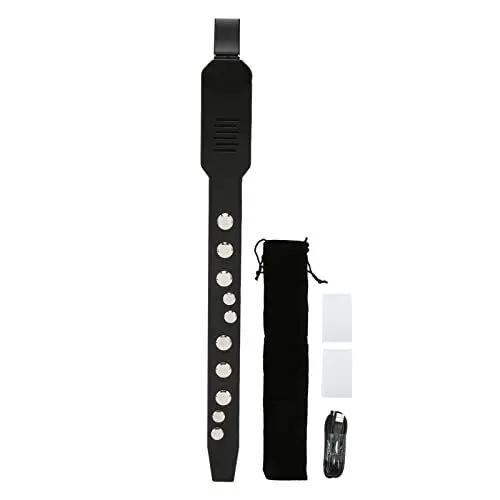 Produktbild: Digitale Blasinstrument MIDI Konnektivität, elektronisches Blasinstrumentenset mit 10 Tönen und 12 Begleitungen, Wiederaufladbares MIDI Blasinstrument mit 2 W HiFi (Schwarz)