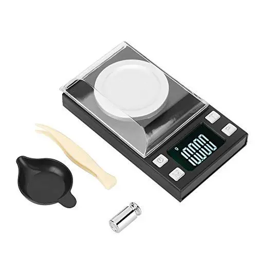 Produktbild: Digitale Elektronische Waage,0.001G Hohe Pr?zision Tragbare Mini LCD Digital Elektronische Waage zum Wiegen von Schmuck Gold Pillen (50g/0.001g)