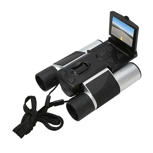 Produktbild: Digitale Fernglaskamera, Tragbare Digitale Teleskopkamera mit 2,0 Zoll TFT 1080P 5MP LCD-Display, 10-fache Vergrößerung für Vogelbeobachtung, Jagd, Outdoor-Sportreisen (Silber