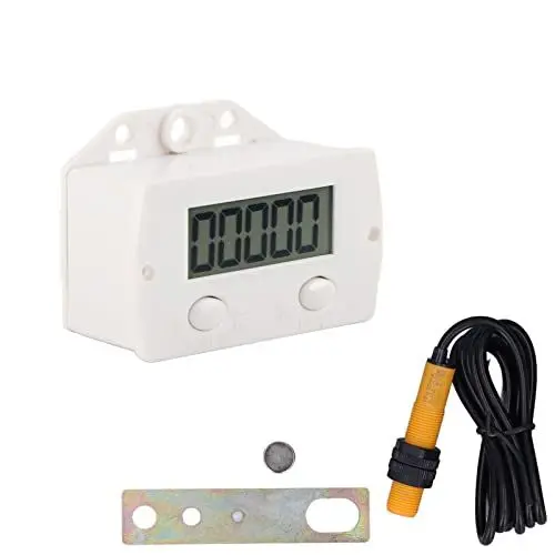 Produktbild: Digitaler 6-stelliger LCD-Zähler für die Strickmaschine. Schnellzählender Magnet-Induktionsschalter-Sensor für Extrem Niedrigen Stromverbrauch