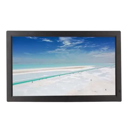 Produktbild: Digitaler Bilderrahmen, 23,6 Zoll Großer Digitaler Fotorahmen, IPS-Display 1920 X 1080, Elektronischer Fotorahmen, Unterstützt Video-Sound, Wandmontierbare Werbemaschine (Black)