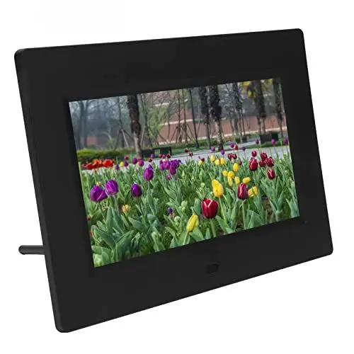 Produktbild: Digitaler Bilderrahmen, 7-Zoll-HD-IPS-Bildschirm, Intelligenter Digitaler Fotorahmen, Elektronisches Album, Musikvideowiedergabe, Unterstützt Speicherkarte, für Werbung, (EU-Stecker)