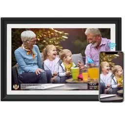 Produktbild: Digitaler Bilderrahmen mit 32 GB 10,1 Zoll WLAN HD IPS-Touchscreen Senden von Fotos Oder Videos Per App Oder E-Mail Unterstützung für USB-Laufwerk/SD-Karte zur Speichererweiterung Automatische Drehung