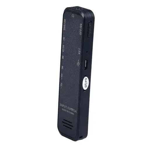 Produktbild: Digitaler Diktiergerät, MP3, Integriertes Mikrofon, 64 GB Speicher, Aufnahmestift, Leicht, für den Unterricht für Vorlesungen