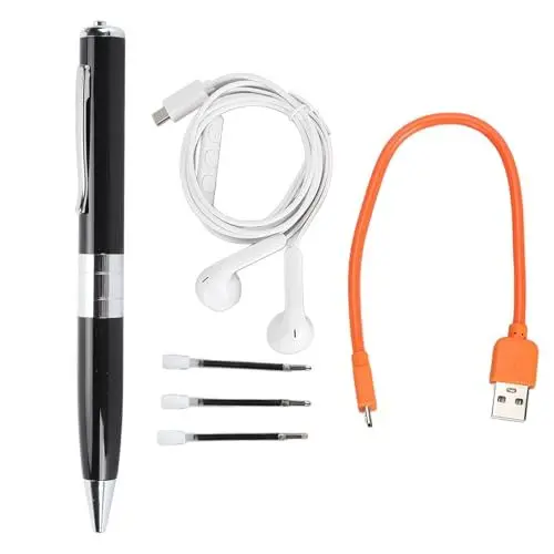 Produktbild: Digitaler Diktiergerät, Sprachaktivierter Aufnahmestift mit Intelligenter Rauschunterdrückung, Tragbares MP3-Player-Aufnahmegerät für Vorlesungen, Besprechungen, Kurse, (8GB)