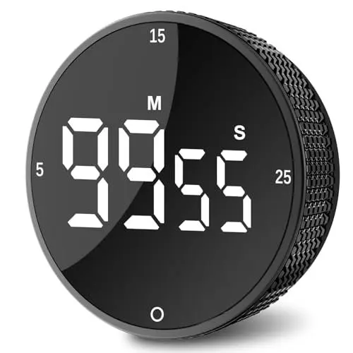 Produktbild: Digitaler Küchentimer Magnetischer,Eieruhr Timer,Küchenuhr Stoppuhr Countdown Count up,Laut Ton Küchenwecker Zeitmesser mit LED-Anzeige,Kurzzeitmesser zum Kochen Backen Fitness Lernen mit Batterie