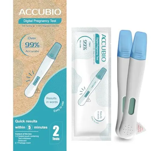 Produktbild: Digitaler Schwangerschaftstest über 99% Genauer Fruchtbarkeitstest, Ergebnisse Innerhalb von 5 Minuten, HCG Schwangerschaftstest, Sensitive Home Früherkennung, 25mIU/ml (2 count)