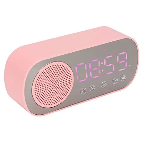 Produktbild: Digitaler Wecker mit Bluetooth Lautsprecher, Tischuhr Spiegelalarm mit Dual Alarm, Weckuhr mit LED Anzeige für tiefschläfer Nachttischuhr für Schlafzimmer, Micro USB Ladeanschluss
