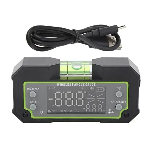 Produktbild: Digitaler Winkelmesser mit Bluetooth, Dual-Achsen-Neigungsmesser, Magnetische Adsorption, LCD-Display, Elektronischer Winkelmesser mit Bedienungsanleitung