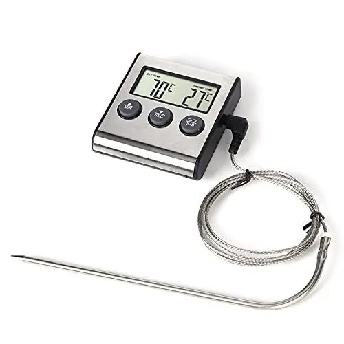 Produktbild: Digitales Grillthermometer mit Timerfunktion Zum Kochen von Fleisch und Grillen in der Küche