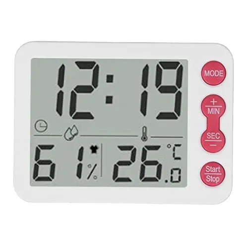 Produktbild: Digitales Hygrometer, Innenthermometer-Feuchtigkeitsmessgerät, Multifunktionales Elektronisches Raumthermometer, Hygrometer-Sensor für Aquarien, Schulen, Gewächshäuser, Garagen