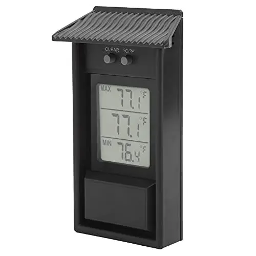Produktbild: Digitales Max-Min-Thermometer, Wasserdichtes Außentemperaturmessgerät, Praktisches Gewächshaus-Thermometer für Gartengewächshäuser