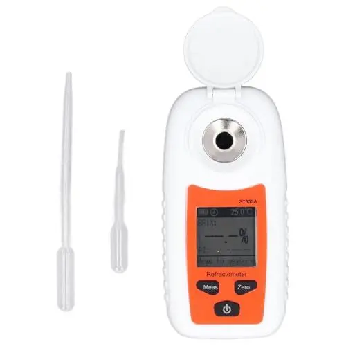 Produktbild: Digitales Refraktometer, ST355A Fruchtsüße-Tester, ABS-Gehäuse, Fruchtsaft-Zucker-Tester